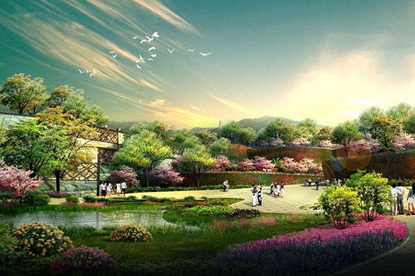 西安園林綠化公司利用植物本身的色彩營(yíng)造色彩效果